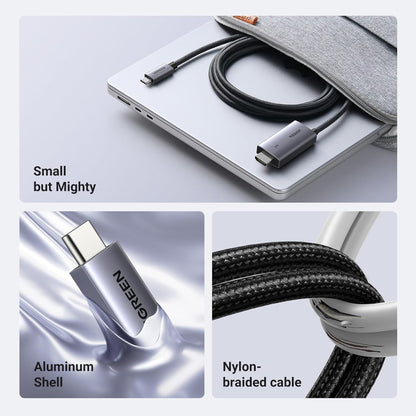 UGREEN 4K @ 60Hz 2in1Display + Charging USB-C to HDMI Cable with additional USB-C PD port allows charging - CM675 55330