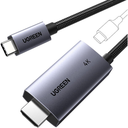 UGREEN 4K @ 60Hz 2in1Display + Charging USB-C to HDMI Cable with additional USB-C PD port allows charging - CM675 55330