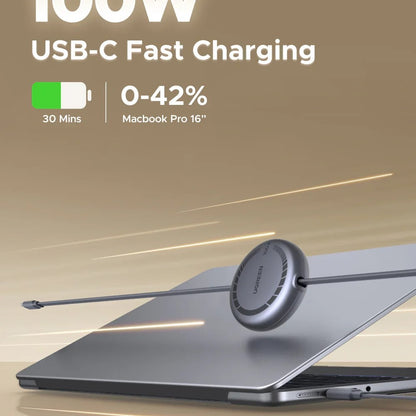 Ugreen, Nexode USB-C to USB-C 100W Retractable Cable: Reliable, Fast, and Durable with 4 Length Adjustments - L531 65905