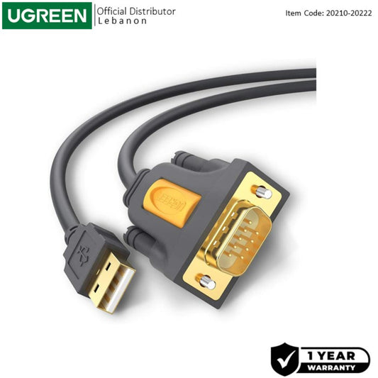 UGREEN 1.5M USB to Serial DB9 RS-232 Male Adapter Cable - CR104 20201