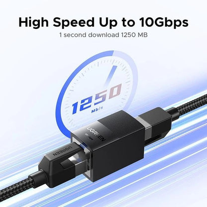 Ugreen, 10Gbps Rj45 Coupler Ethernet Extender Connector, POE support, up to 100 Meter transmission distance - NW326 55359