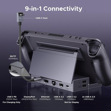 Ugreen, Steam Deck Dock 9-in-1 Docking Station, 4K@120Hz for Steam Deck, ROG Ally, ROG Xbox Ally, Legion Go - CM800 55733
