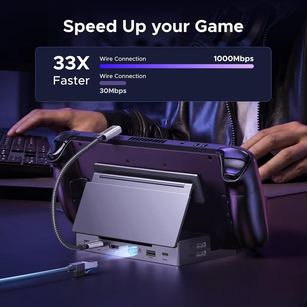 Ugreen, Steam Deck Dock 9-in-1 Docking Station, 4K@120Hz for Steam Deck, ROG Ally, ROG Xbox Ally, Legion Go - CM800 55733