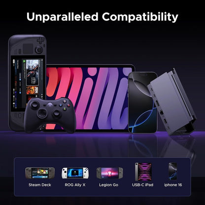 Ugreen, Steam Deck Dock 9-in-1 Docking Station, 4K@120Hz for Steam Deck, ROG Ally, ROG Xbox Ally, Legion Go - CM800 55733