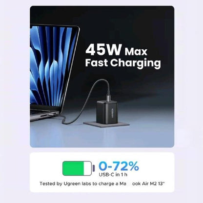 Ugreen, 45W Dual-Port USB-A + USB-C Smart & Fast Charger for Phones, Tablets & Ipads - X525 65057