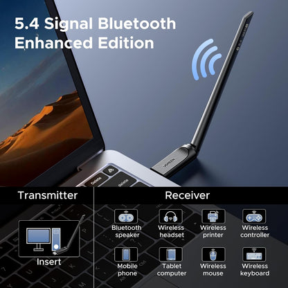 UGREEN USB WiFi 6 (AX900) + Bluetooth 5.4 Adapter, Dual?Band 600/287 Mbps, 6dBi High?Gain Antenna - CM845 75109