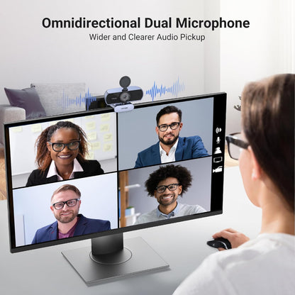 UGREEN 2K (1080P) Autofocus Webcam 4MP, Dual Noise Cancelling Mics, Privacy Cover, for Streaming & Video Calls - CM717 25442