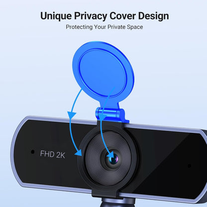 UGREEN 2K (1080P) Autofocus Webcam 4MP, Dual Noise Cancelling Mics, Privacy Cover, for Streaming & Video Calls - CM717 25442
