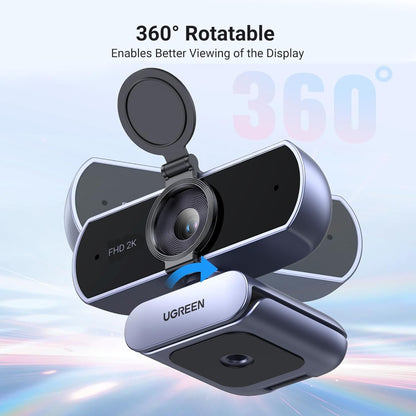 UGREEN 2K (1080P) Autofocus Webcam 4MP, Dual Noise Cancelling Mics, Privacy Cover, for Streaming & Video Calls - CM717 25442