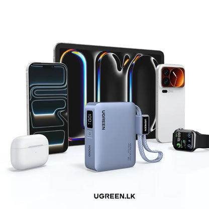 UGREEN 10000mAh 33W Ultra-Compact Power Bank with Built-in Cable - PB584 75173B