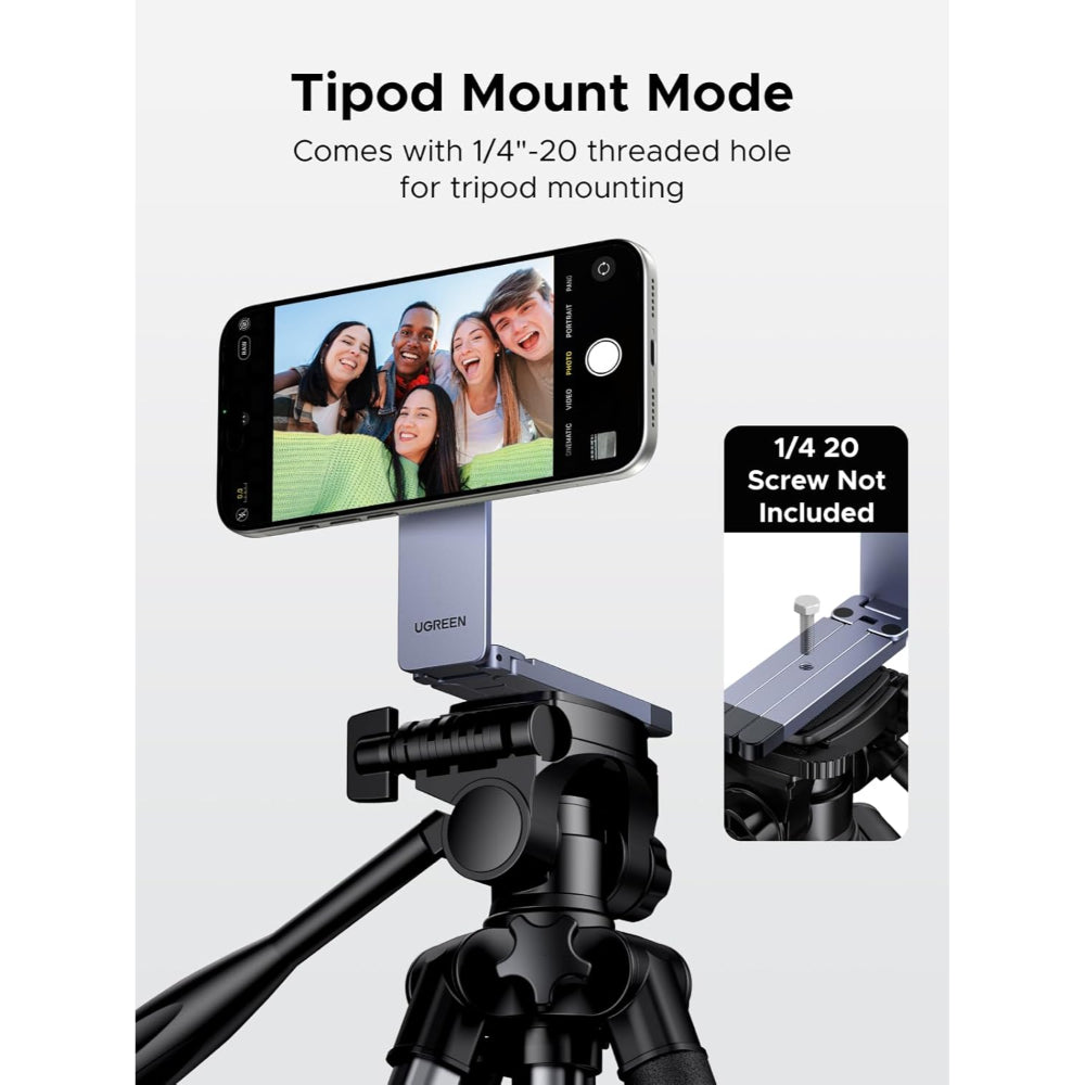 UGREEN 360 Degree Magnetic Phone Tripod, Aerospace Grade Aluminum, Multi-Mode, 118g Lightweight - LP962 75509