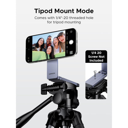 UGREEN 360 Degree Magnetic Phone Tripod, Aerospace Grade Aluminum, Multi-Mode, 118g Lightweight - LP962 75509