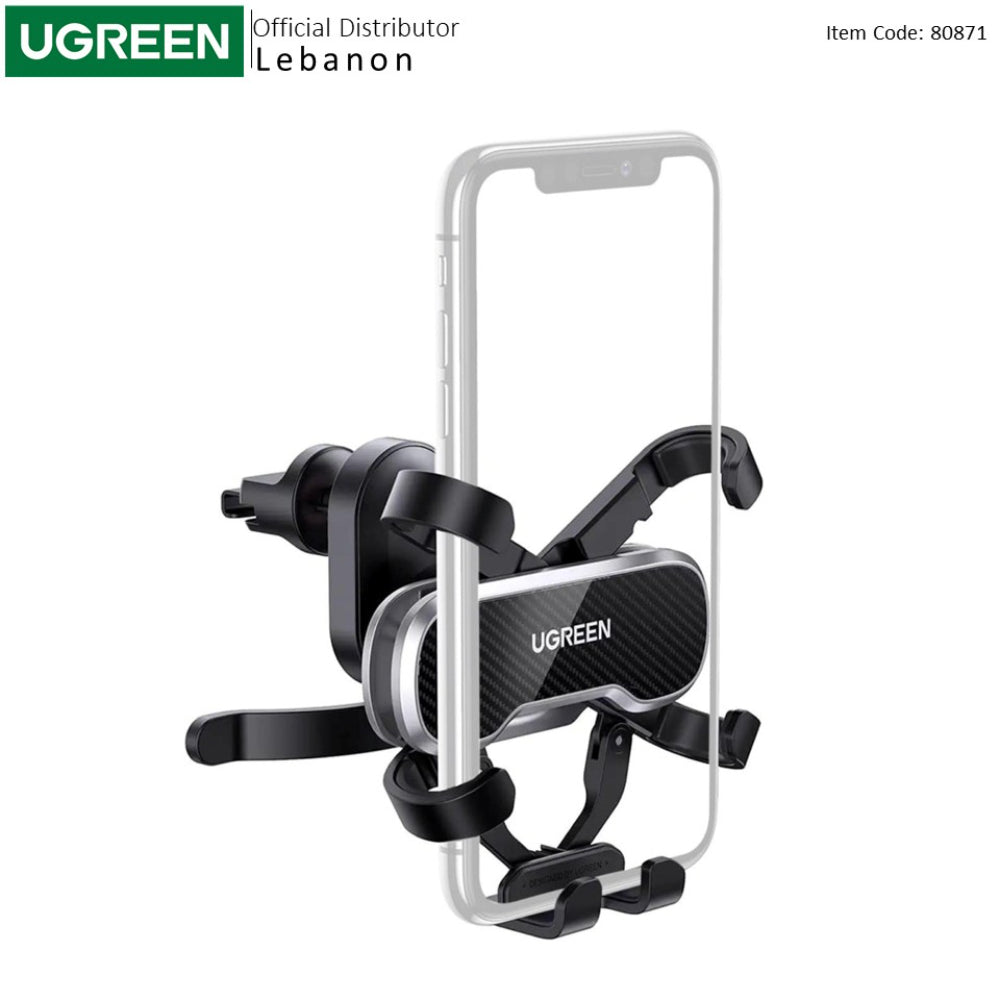 UGREEN Gravity Car Phone Holder Durable Material, 360 Rotation for Phones up to 7.2' Stable, Air Vent Installation - LP228 80871