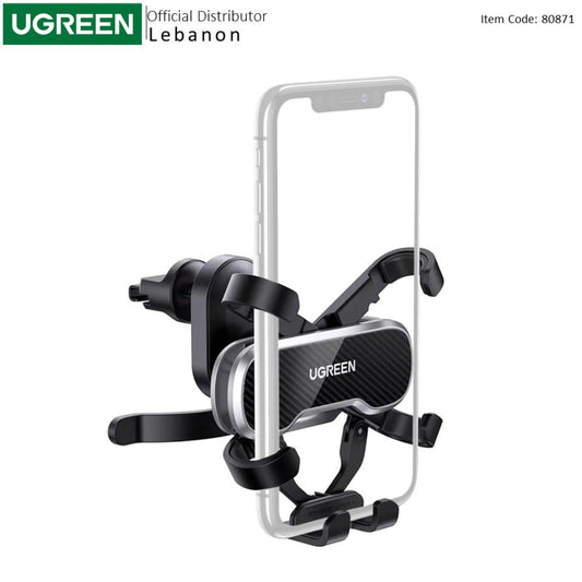 UGREEN Gravity Car Phone Holder Durable Material, 360 Rotation for Phones up to 7.2' Stable, Air Vent Installation - LP228 80871