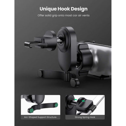 UGREEN Gravity Car Phone Holder Durable Material, 360 Rotation for Phones up to 7.2' Stable, Air Vent Installation - LP228 80871