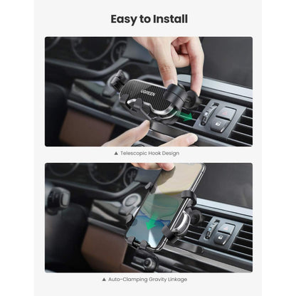 UGREEN Gravity Car Phone Holder Durable Material, 360 Rotation for Phones up to 7.2' Stable, Air Vent Installation - LP228 80871