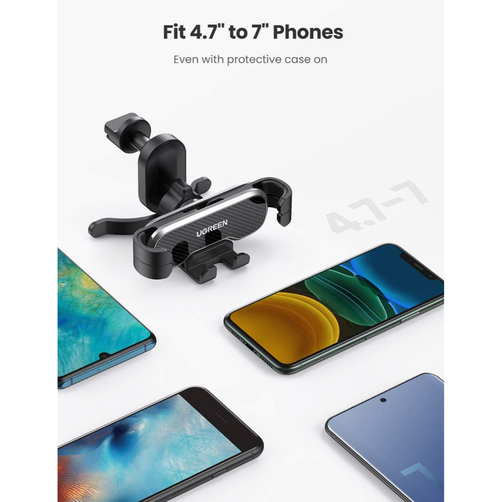 UGREEN Gravity Car Phone Holder Durable Material, 360 Rotation for Phones up to 7.2' Stable, Air Vent Installation - LP228 80871