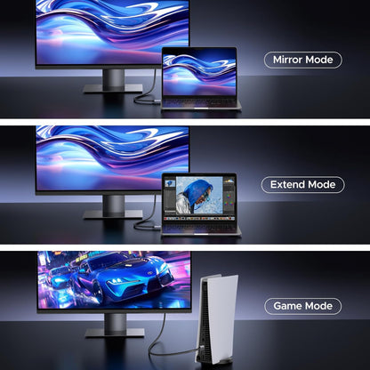 UGREEN 16K HDMI 2.2 Cable 96Gbps ? 8K@240Hz, 4K@480Hz, Dynamic HDR & eARC, Durable Braided & Aluminum Design - HD186 65900