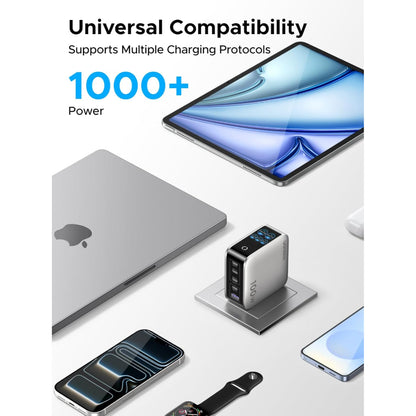 UGREEN 100W GaN USB-C Charger, 5-in-1 Ultra Fast Charging with Smart Digital Display & Intelligent Protection - X773 65620B