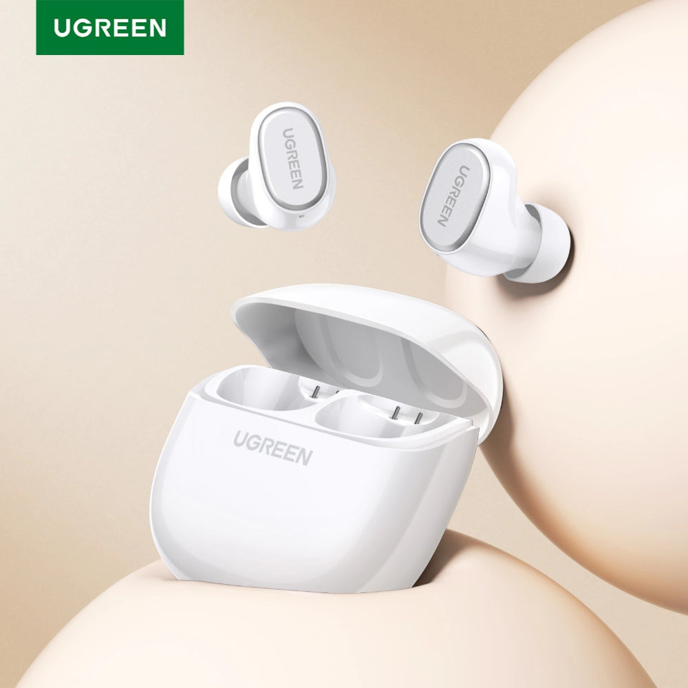 UGREEN Dots TWS Wireless Earbuds: BT 6.0, 35H Battery, 10mm Drivers, ENC HD Calls, IPX5 Waterproof [White] - WS220 75627