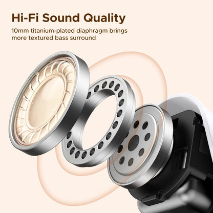 UGREEN Dots TWS Wireless Earbuds: BT 6.0, 35H Battery, 10mm Drivers, ENC HD Calls, IPX5 Waterproof [White] - WS220 75627