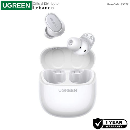 UGREEN Dots TWS Wireless Earbuds: BT 6.0, 35H Battery, 10mm Drivers, ENC HD Calls, IPX5 Waterproof [White] - WS220 75627