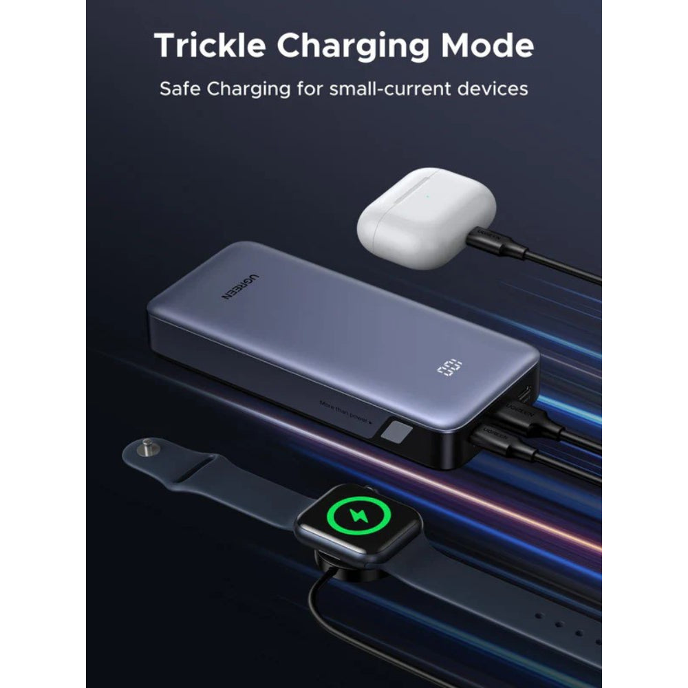 UGREEN 20000mAh 30W Power Bank, Dual Ports, LED Display, Trickle Charging & Multi-Protection Safety - PB532 55989B