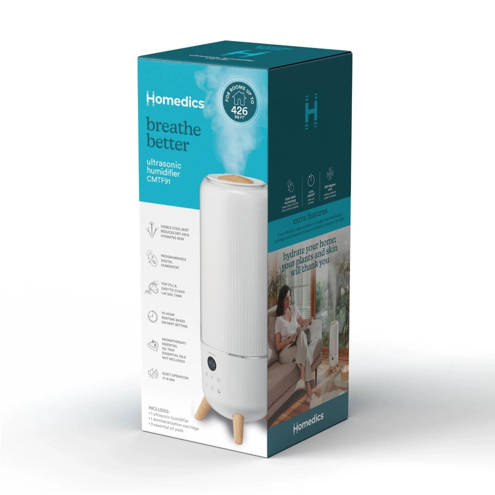 HoMedics, Total Comfort Deluxe Large Room Ultrasonic Humidifier Model Uhe-Cmtf91