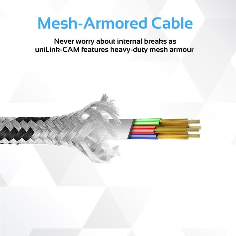 Promate, Usb 3.1 Usb-C Heavy Duty Mesh-Armored Cable, Grey