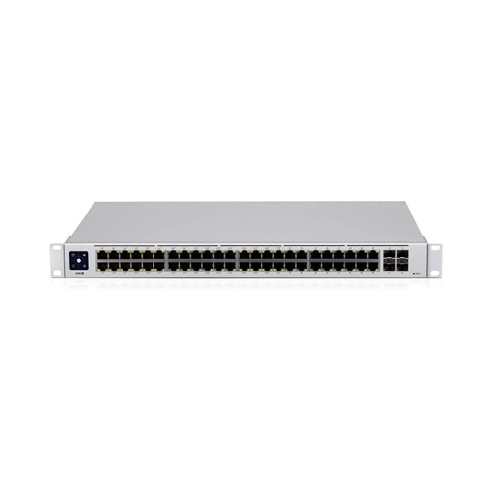 Ubiquiti, 48-Port, Layer 2 Switch, 32-Gbe Poe+, 16-Gbe, 4-Sfp (1G), Fanless, Silent Cooling, 195W