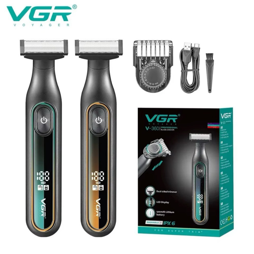 VGR, One Blade Shaver IPX6 Waterproof 500mah Lithium Battery
