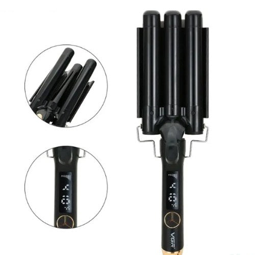 VGR, V-591 Professional 3 Barrel Curling Iron