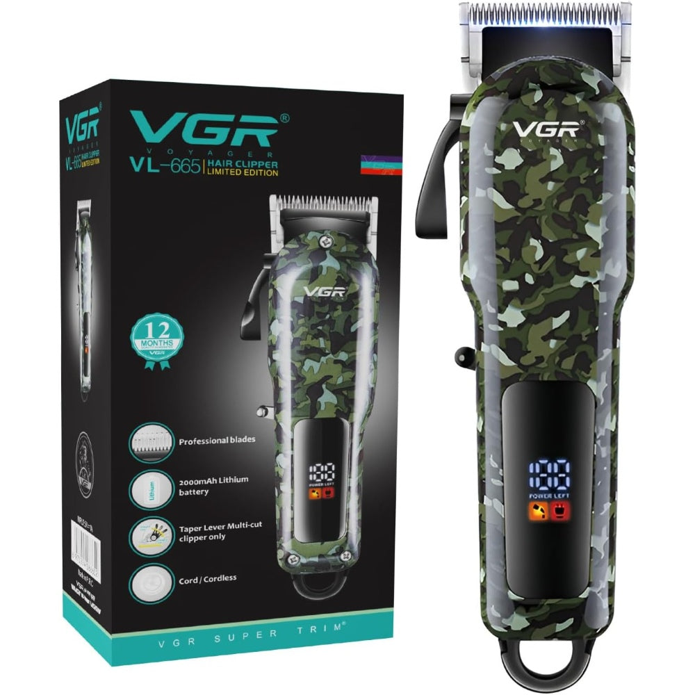 Vgr, Professional Beard Trimmer For Men With Quick Charge, 200 Mins Run-Time, For Cord & Cordless Use V-665
