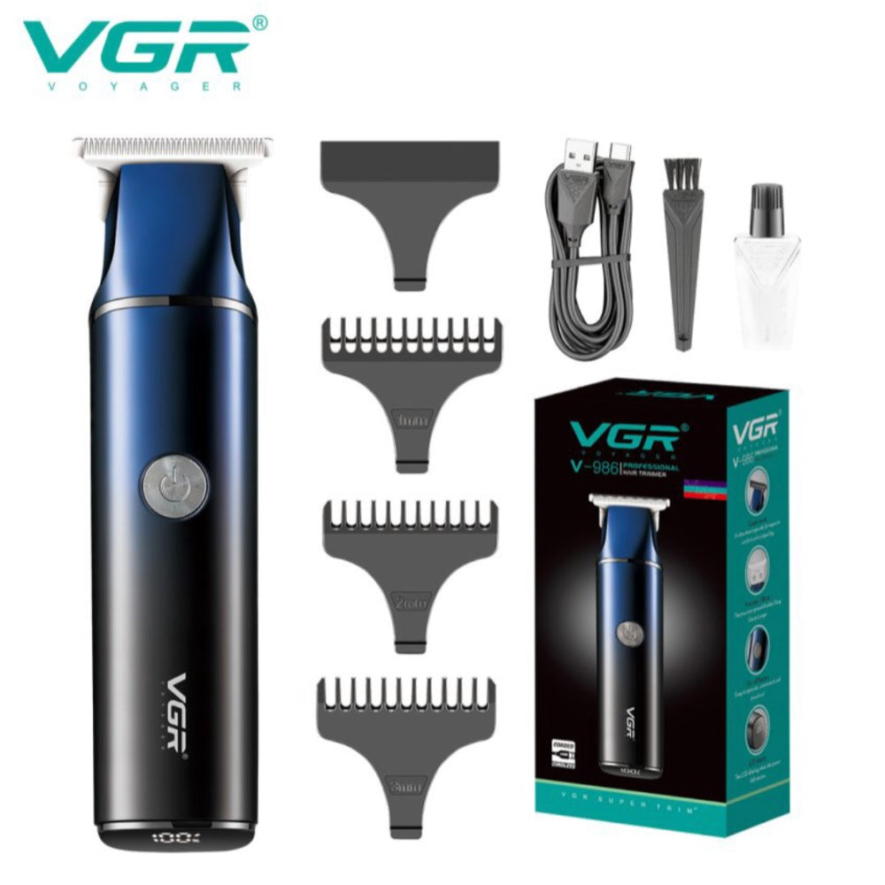 VGR, Digital Rechargeable Hair Trimmer + Combs