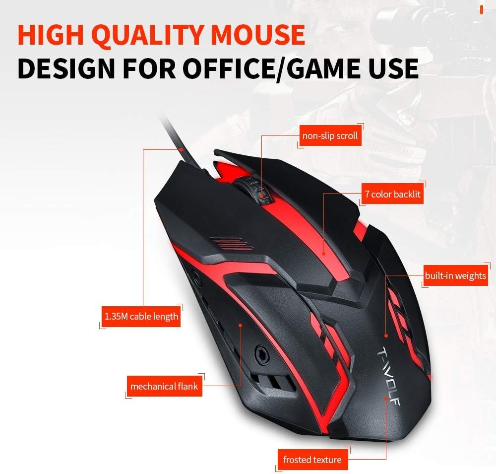 T-Wolf V1 Wired Gaming Mouse
