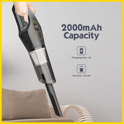 Cordless Handheld Vacuum Cleaner, 120W, 2000mAh - Black