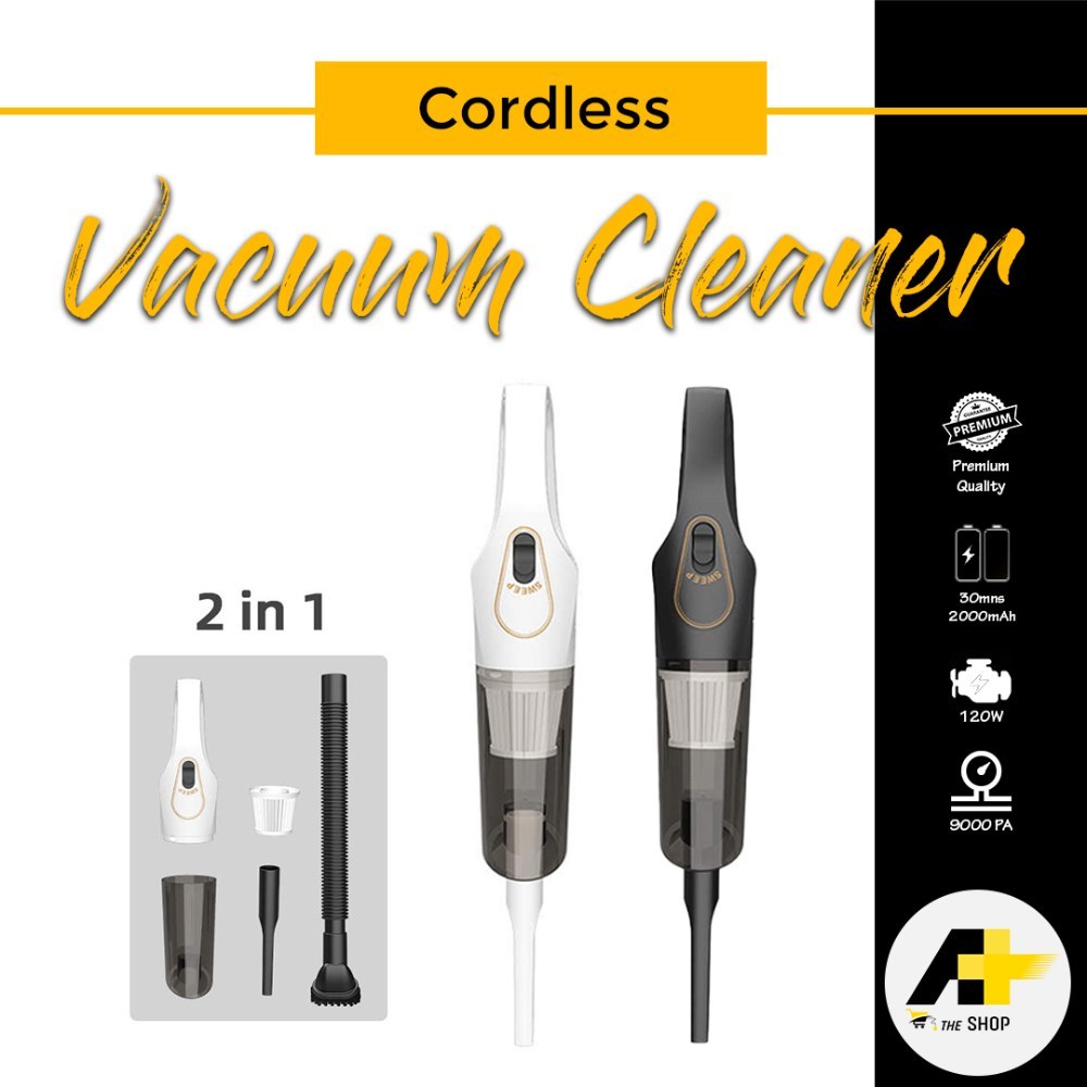 Cordless Handheld Vacuum Cleaner, 120W, 2000mAh - Black