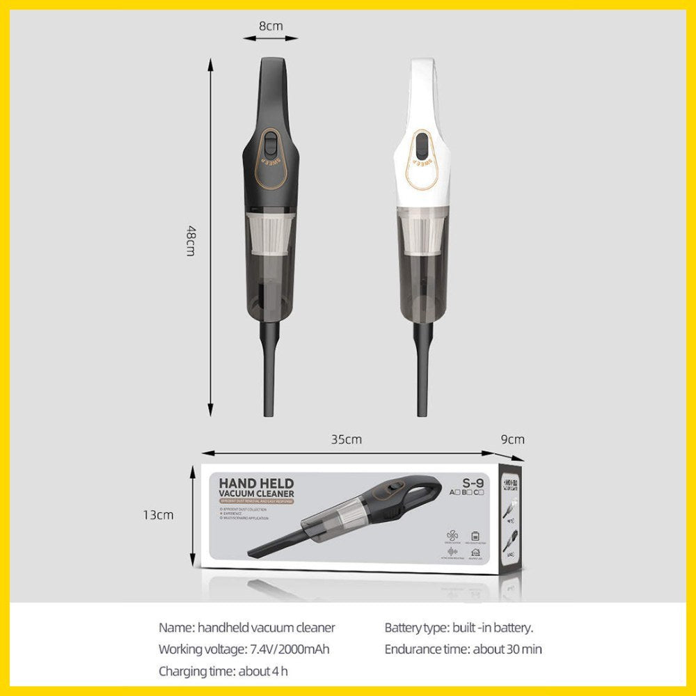 Cordless Handheld Vacuum Cleaner, 120W, 2000mAh - White