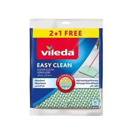 Vileda, Floor Cloth Green Pack Of 2 +1 Free, VIL-253612