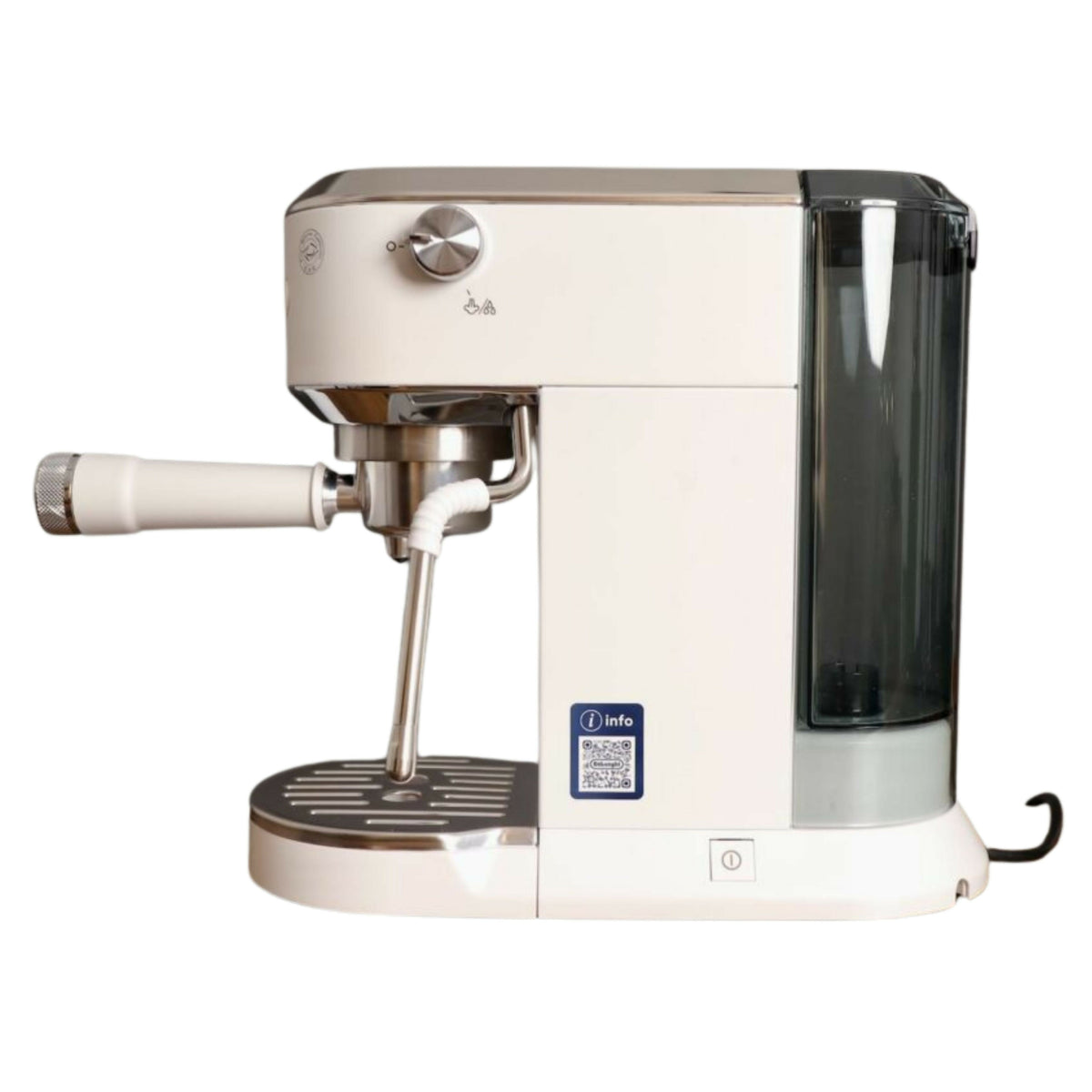 De’Longhi, Dedica Duo Cold Brew Espresso Machine with Milk Frother, 15 Bar Pressure, Original Italian Barista Style Coffee Maker, Make Espresso, Latte, Cappuccino & Ice Coffee, White, EC890WH