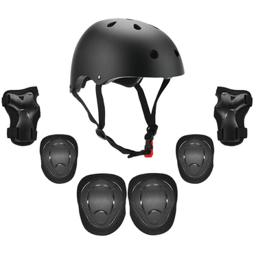 Helmet for Youth Adult, Knee Pad Elbow Pad Wrist Guard Protective Gear Set for Skateboard, Bike, Skating, Cycling, Available in Different Sizes
