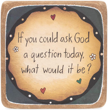 Smile Yalla, Gratitude Wooden Cube, If You Could Ask God a Question Today, What Would It Be?