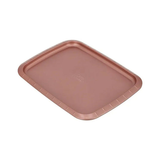 Betty Crocker Non-Stick Cookie Sheet Pan 37cm, Durable Materials, Easy To Clean [Rose], BC1063