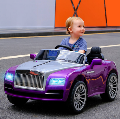 Rolls Royce Kids Ride-On Car – 12V Battery, Dual Motors, Remote Control, LED Lights & Music (Ages 1–7)