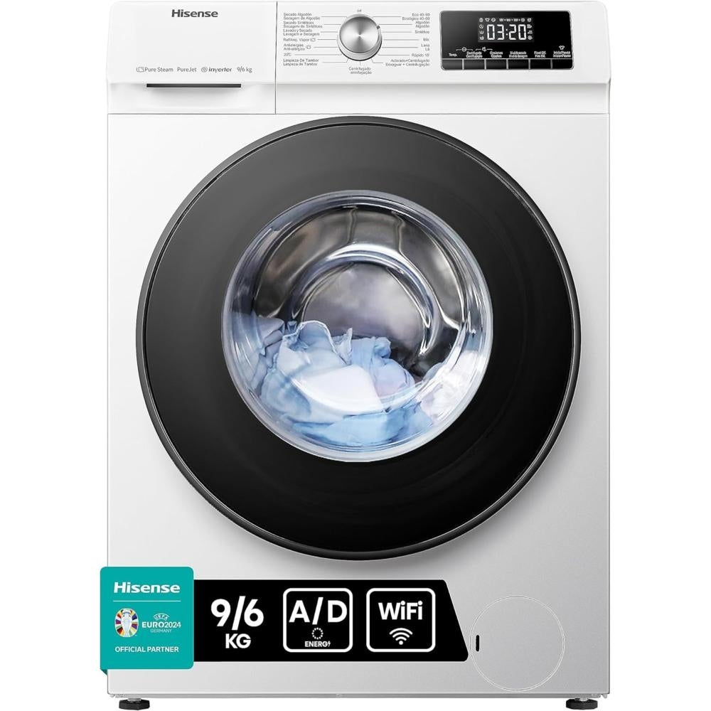 Hisense, Washer + Dryer 9/6 Kg 1400 Rpm Steam Inverter White