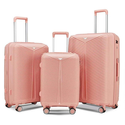 Wetravel, Luggage Sets Hardside Lightweight Suitcase With Spinner Wheels Tsa Lock, 3-Piece Set(20/24/28Inch), Available in Different Colors