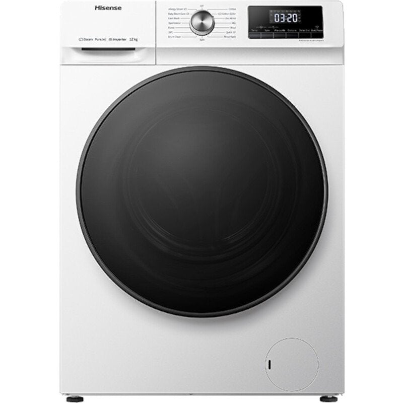 Hisense, Washer Front Load 12Kg 1400 Rpm Inverter Steam White