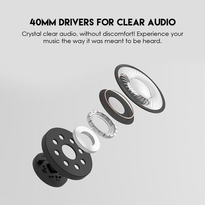 Fantech, Wh02 Go Wireless Headphones, Dual Mode Connection Bt5.0 & 3.5Mm Jack Gaming Headset (Gray), Available in Different Colors