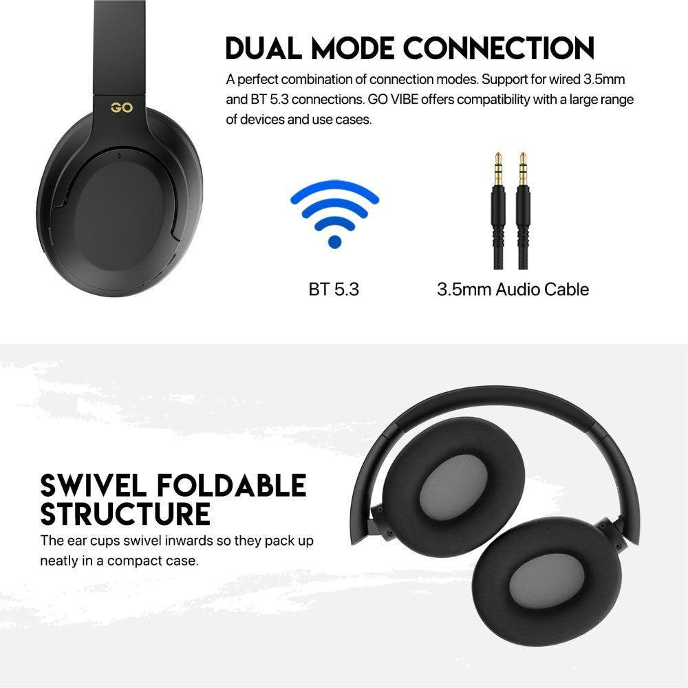 Fantech, Wh05 Go Vibe Wireless Headphones, Dual Mode Connection Bt5.3 & 3.5Mm Jack Gaming Headset, Available in Different Colors