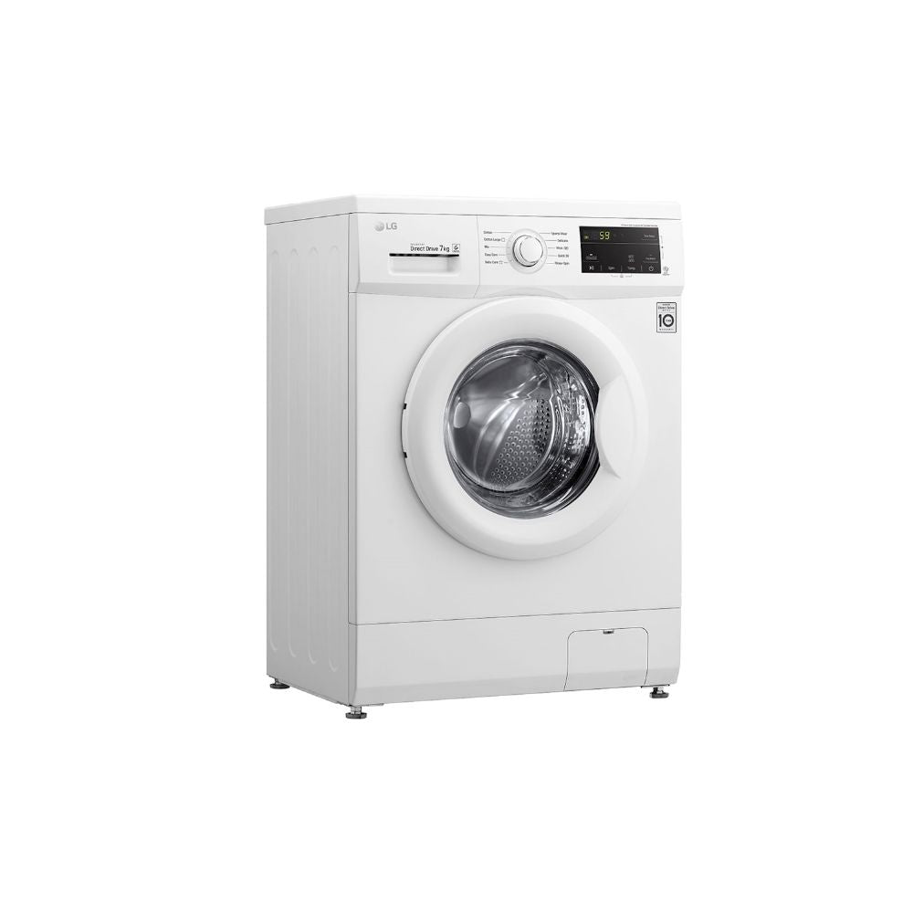 Lg, Washer Front Load 7Kg 1200 Rpm White